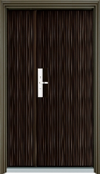 01-176竹水波  |門的藝術|防火鋼木玄關門|實木cnc