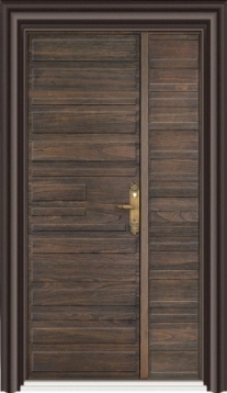 01-210印象  |門的藝術|防火鋼木玄關門|實木風化