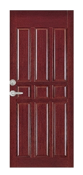 02-102如意  |門的藝術|防火鋼木玄關門|木質肚板