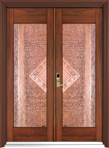 01-192剎那  |門的藝術|防火鋼木玄關門|框構銅雕版