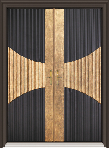 展翅（金）  |門的藝術|防火鋼木玄關門|陶瓷玻纖
