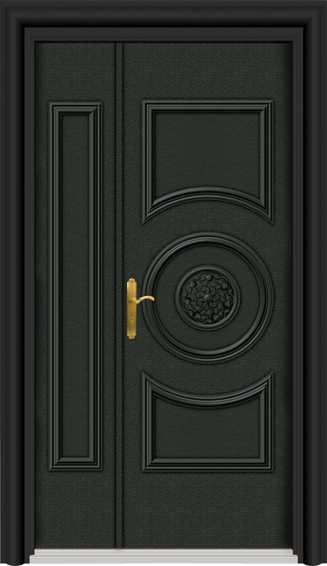04-144D嬋娟  |門的藝術|防火鋼木玄關門|陶瓷玻纖