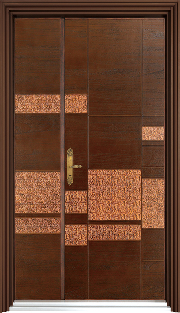 04-207雲月  |門的藝術|防火鋼木玄關門|陶瓷玻纖