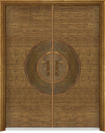 05-715龐貝圖騰  |門的藝術|防火鋼木玄關門|鍛雕鋼板