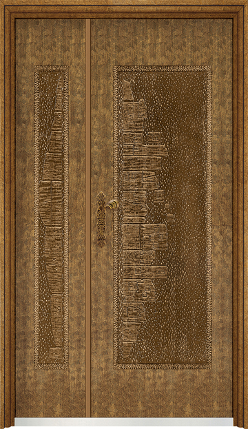 05-717巴洛克原石  |門的藝術|防火鋼木玄關門|鍛雕鋼板