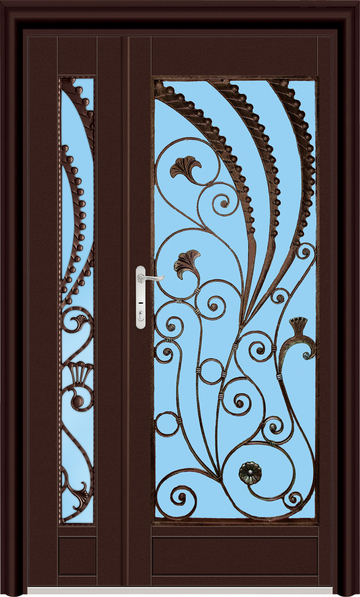 05-164孔雀開屏  |門的藝術|外玄關門|鍛造